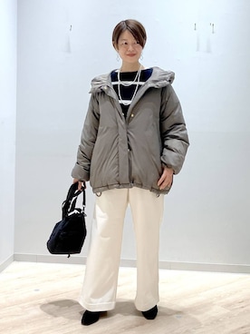 「アイテム（ネックレス）」を使った、miinoさん（レディース・152cm・40代）の秋コーディネート