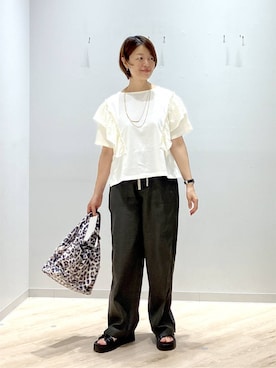 「GLOBAL WORK（グローバルワーク）のアイテム（アクセサリー）」を使った、miinoさん（レディース・152cm）の夏コーディネート
