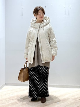 「アイテム（ダウンジャケット/コート）」を使った、miinoさん（レディース・152cm・40代）の秋コーディネート