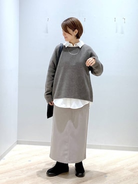 「GLOBAL WORK（グローバルワーク）のアイテム（シャツ/ブラウス）」を使った、miinoさん（レディース・152cm）の秋コーディネート