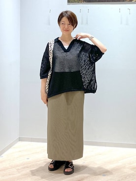 「アイテム（ネックレス）」を使った、miinoさん（レディース・152cm・40代）の夏コーディネート