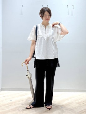 「GLOBAL WORK（グローバルワーク）のアイテム（アクセサリー）」を使った、miinoさん（レディース・152cm）の夏コーディネート