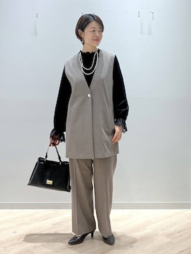 「GLOBAL WORK（グローバルワーク）のアイテム（アクセサリー）」を使った、miinoさん（レディース・152cm）の冬コーディネート