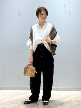 「GLOBAL WORK（グローバルワーク）のらくっション撥水バレエ/135873（バレエシューズ、その他）」を使った、miinoさん（レディース・152cm）の春コーディネート