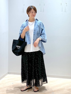 「アイテム（アクセサリー）」を使った、miinoさん（レディース・152cm・40代）の夏コーディネート