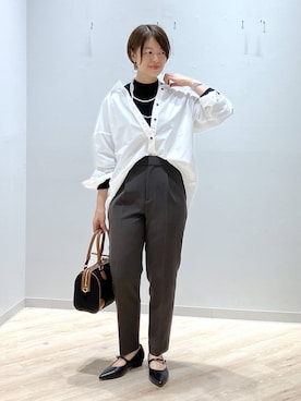 「アイテム（パンプス）」を使った、miinoさん（レディース・152cm・40代）の秋コーディネート