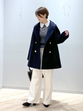 「アイテム（ネックレス）」を使った、miinoさん（レディース・152cm・40代）の秋コーディネート