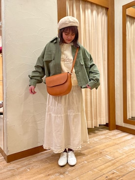 「Samansa Mos2（サマンサ モスモス）のアイテム（ブルゾン）」を使った、koemo25さん（レディース・153cm）の冬コーディネート