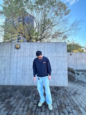 「アイテム（スリッポン）」を使った、ysk.さん（メンズ・170cm）の冬コーディネート