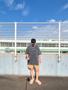 「THE NORTH FACE（ザノースフェイス）のアイテム」を使った、ysk.さん（メンズ・170cm）の夏コーディネート