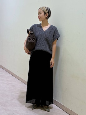 「アイテム（レッグウェア、グレー系）」を使った、babyloneyuumiさん（レディース・158cm）の秋コーディネート