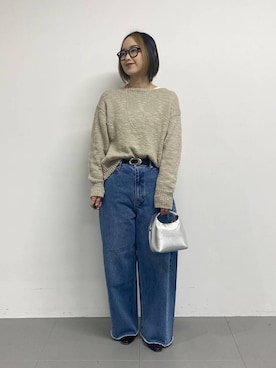 「BABYLONE（バビロン）のアイテム（ショルダーバッグ）」を使った、babyloneyuumiさん（レディース・158cm）の冬コーディネート