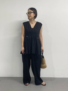 「beej（ビージ）のアイテム」を使った、babyloneyuumiさん（レディース・158cm）の春コーディネート