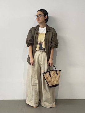 「BABYLONE（バビロン）のアイテム（ブルゾン）」を使った、babyloneyuumiさん（レディース・158cm）の春コーディネート