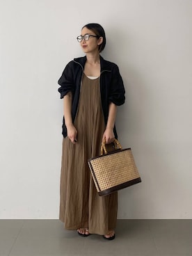 「BABYLONE（バビロン）のアイテム（ブルゾン）」を使った、babyloneyuumiさん（レディース・158cm）の春コーディネート