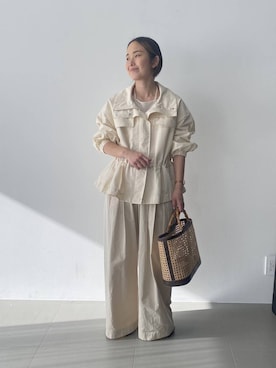 「BABYLONE（バビロン）のアイテム（ブルゾン）」を使った、babyloneyuumiさん（レディース・158cm）の春コーディネート