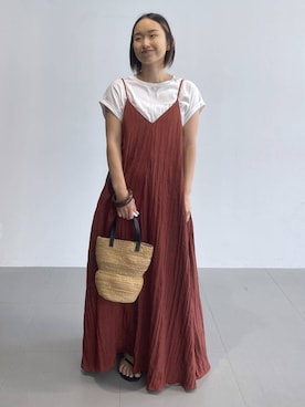 「beej（ビージ）のアイテム（バッグ）」を使った、babyloneyuumiさん（レディース・158cm）の夏コーディネート