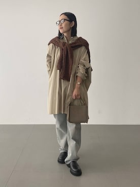 「アイテム（チュニック）」を使った、babyloneyuumiさん（レディース・158cm）の秋コーディネート