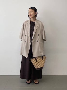 「BABYLONE（バビロン）のアイテム（ジャケット/アウター）」を使った、babyloneyuumiさん（レディース・158cm）の春コーディネート