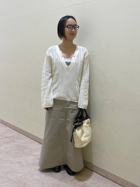 「BABYLONE（バビロン）のアイテム（バッグ）」を使った、babyloneyuumiさん（レディース・158cm）の冬コーディネート