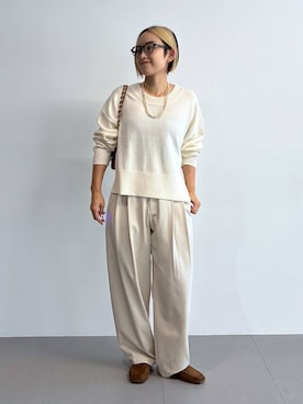 「MOHI（モヒ）のアイテム」を使った、babyloneyuumiさん（レディース・158cm）の秋コーディネート