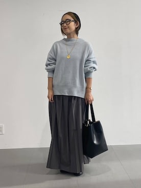 「BABYLONE（バビロン）のアイテム（スカート）」を使った、babyloneyuumiさん（レディース・158cm）の秋コーディネート