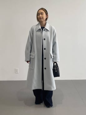 「アイテム（ステンカラーコート）」を使った、babyloneyuumiさん（レディース・158cm・20代）の秋コーディネート