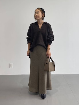 「BABYLONE（バビロン）のアイテム（スカート）」を使った、babyloneyuumiさん（レディース・158cm）の秋コーディネート