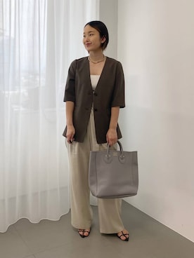 「BABYLONE（バビロン）のアイテム（ジャケット/アウター）」を使った、babyloneyuumiさん（レディース・158cm）の春コーディネート