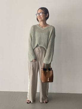 「AIM（エイム）のアイテム」を使った、babyloneyuumiさん（レディース・158cm）の春コーディネート