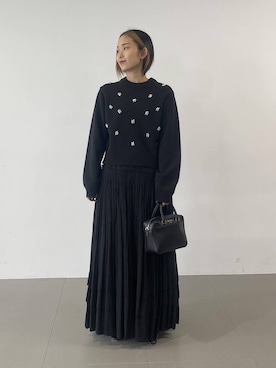 「BABYLONE（バビロン）のアイテム（スカート）」を使った、babyloneyuumiさん（レディース・158cm）の秋コーディネート