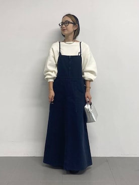 「BABYLONE（バビロン）のアイテム（ショルダーバッグ）」を使った、babyloneyuumiさん（レディース・158cm）の冬コーディネート
