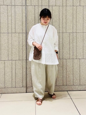 2WAY仕様』 ジャガードパッチワークブラウスを使った人気ファッション