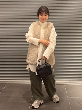 「アイテム（ボストンバッグ）」を使った、nakamichiiさん（レディース・150cm）の秋コーディネート
