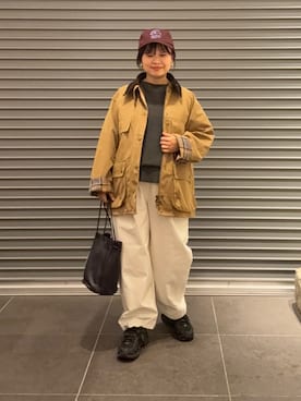 「アイテム（その他アウター、ベージュ系）」を使った、nakamichiiさん（レディース・150cm）の秋コーディネート