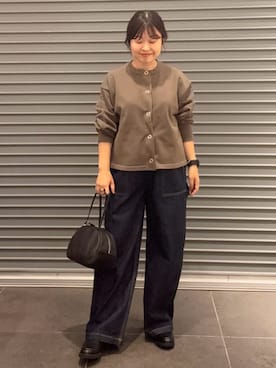 「アイテム（ローファー）」を使った、nakamichiiさん（レディース・150cm）の秋コーディネート