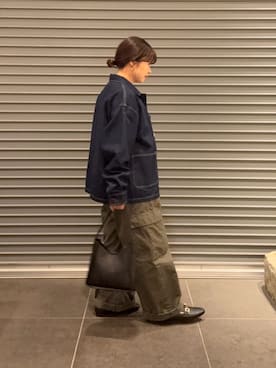 「アイテム（カバーオール）」を使った、nakamichiiさん（レディース・150cm）の秋コーディネート