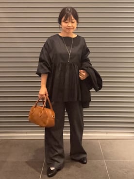 「アイテム（ネックレス）」を使った、nakamichiiさん（レディース・150cm）の秋コーディネート