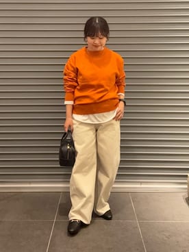 「アイテム（ボストンバッグ）」を使った、nakamichiiさん（レディース・150cm）の秋コーディネート