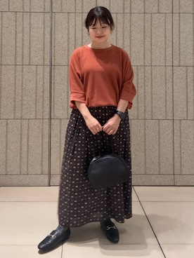 「アイテム（ボストンバッグ）」を使った、nakamichiiさん（レディース・150cm）の秋コーディネート