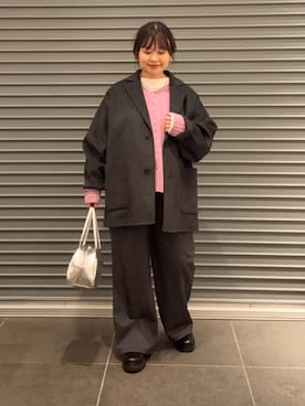 「アイテム（ボストンバッグ）」を使った、nakamichiiさん（レディース・150cm）の冬コーディネート