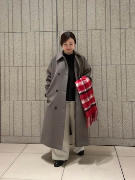 「URBAN RESEARCH DOORS（アーバンリサーチドアーズ）のラグランフレアプルオーバー（Tシャツ/カットソー）」を使った、nakamichiiさん（レディース・150cm）の冬コーディネート