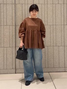 「アイテム（ローファー）」を使った、nakamichiiさん（レディース・150cm）の秋コーディネート