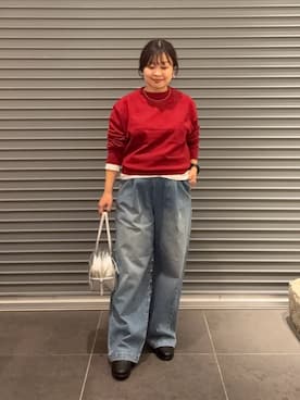 「アイテム（ボストンバッグ）」を使った、nakamichiiさん（レディース・150cm）の秋コーディネート