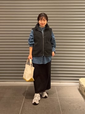 「アイテム（トートバッグ）」を使った、nakamichiiさん（レディース・150cm）の秋コーディネート