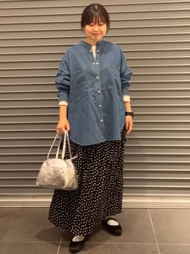 「アイテム（ボストンバッグ）」を使った、nakamichiiさん（レディース・150cm）の秋コーディネート