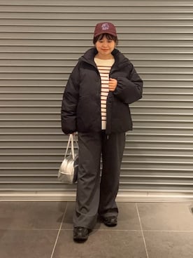 「アイテム（ボストンバッグ）」を使った、nakamichiiさん（レディース・150cm）の秋コーディネート