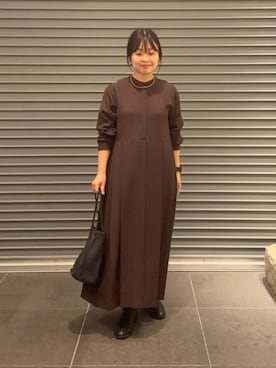 「URBAN RESEARCH DOORS(アーバンリサーチドアーズ)のアイテム(ワンピース)」を使った、nakamichiiさん(レディース・150cm)の秋コーディネート