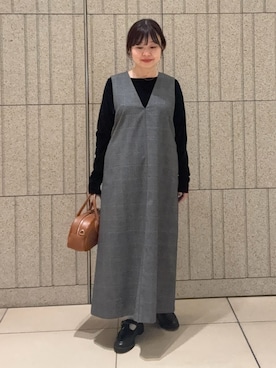 「アイテム（ワンピース、その他）」を使った、nakamichiiさん（レディース・150cm）の秋コーディネート