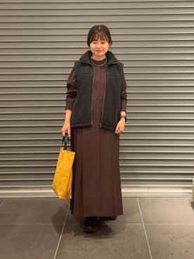 「アイテム（ベスト）」を使った、nakamichiiさん（レディース・150cm）の秋コーディネート